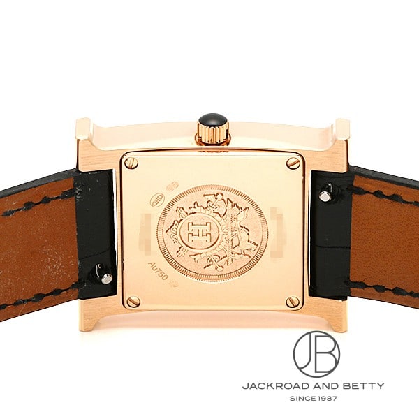 ほぼ未使用【HERMES】エルメスHウォッチ【ベトン】ローズゴールド金具 Hウォッチ PM 25mm[W049066WW00] H Watch | エルメス レディース