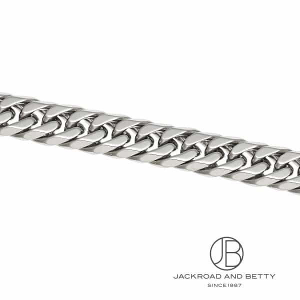 純銀製　刻印　キセル　時代物　送料無料　総重量48.8g PT850 6面 ダブル 27.4g 45cm ネックレス 造幣局刻印有り[] Platinum