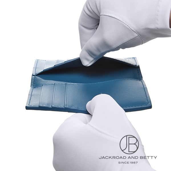 カセット フラップ カードケース ブルー[748053 VBWD2 4424] Cassette