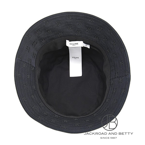 ★値下げ★ 新品　新作　CELINE ミニトリオンフ バケットハット ブラック ミニ トリオンフ バケットハット M[2AUJ8968P.38NO] Mini Triomphe