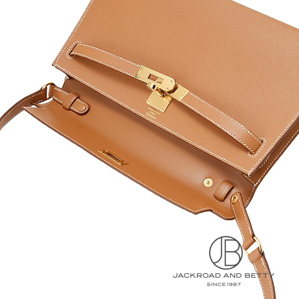 ケリーエラン ゴールド ブラウン[] Kelly Elan Gold | エルメス 新品