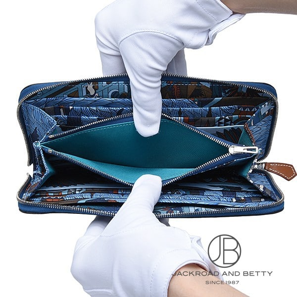 アザップ シルクイン ロング ディープブルー[] Azap Silkin Wallet