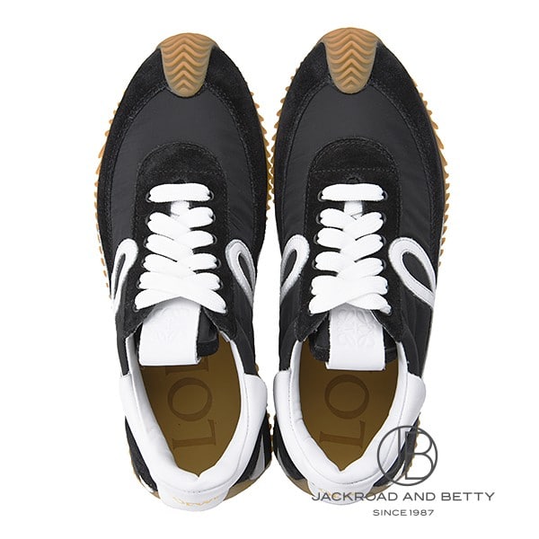 LOEWE スニーカー l815282x88 Flow Runner in nylon and suede Black - LOEWE