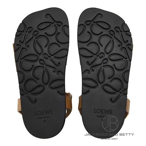 LOEWE ペブル フスベット サンダル ペブル フットベット サンダル（ソフトカーフ） ブラウン - LOEWE