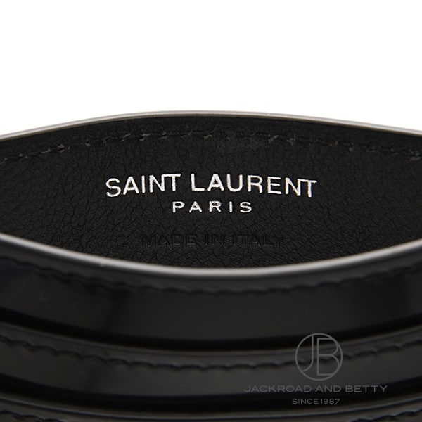 サンローラン　マネークリップ　カードケース　ブラック　カサンドラ　YSL　レザー SAINT LAURENT PARIS(サンローランパリ) カサンドラロゴ