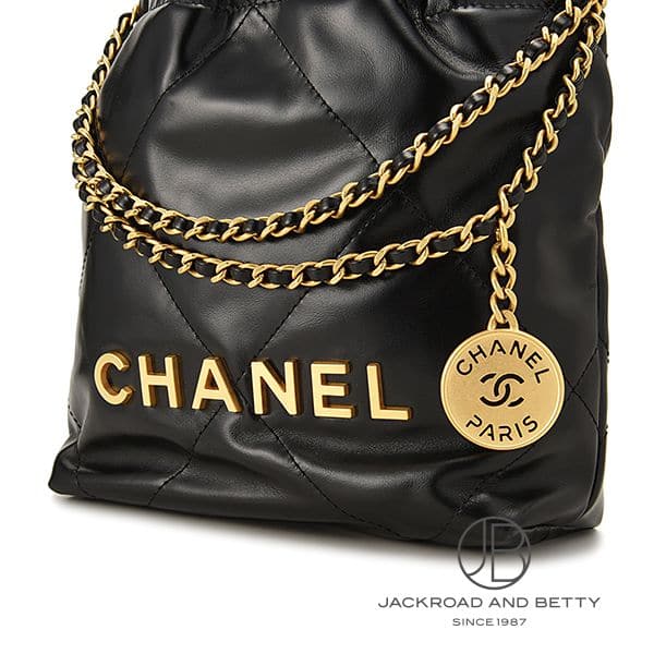 CHANEL 22 ミニ ハンドバッグ ブラック 黒[AS3980 B19059 94305