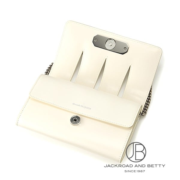 4リング スラッシュ クラッチ バッグ アイボリー ホワイト 白