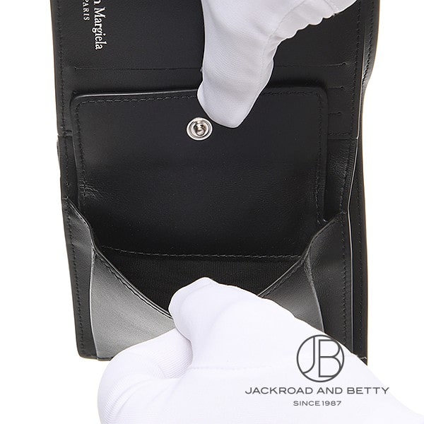 4ステッチ 二つ折り ウォレット ブラック 黒