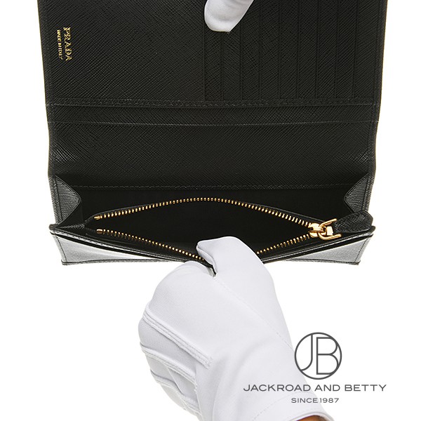 サフィアーノレザー ウォレット ネロ ブラック 黒[1MV025 QWA F0002