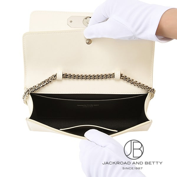 4リング スラッシュ クラッチ バッグ アイボリー ホワイト 白