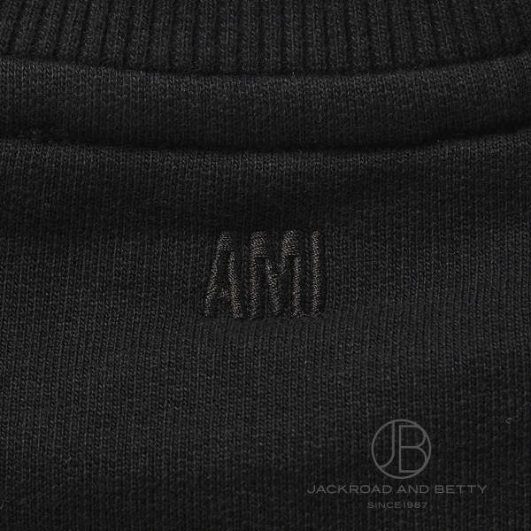 アミパリス　ループバック オーガニックコットンフリース スウェットシャツ ループバック オーガニックコットン ヘビーフリース Ami de