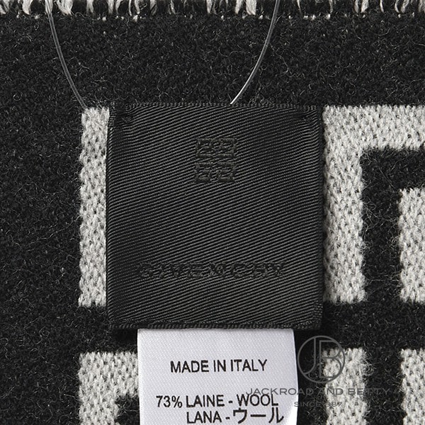 GIVENCHYジバンシー 新品 マフラー ブラック×ホワイト GIVENCHY