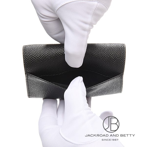 4ステッチ 三つ折り ウォレット ブラック 黒