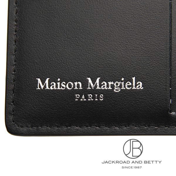 極美✨メゾンマルジェラ 二つ折り財布 ポッパーウォレット 4ステッチ ブラック 極美✨メゾンマルジェラ 二つ折り財布 ポッパーウォレット 4