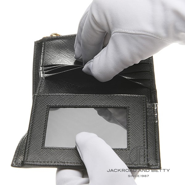 サフィアーノレザー ウォレット ネロ ブラック 黒[1ML023 QWA F0002