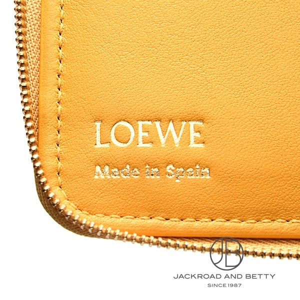 【LOEWE】ロエベウォレットイエロー 中古・古着通販】LOEWE (ロエベ) 3つ折り財布 イエロー
