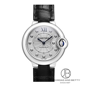 【OH済】 カルティエ 【CARTIER】 バロン ブルー ドゥ カルティエ 33MM W4BB0009 レディース シルバー ステンレススティール 腕時計 時計 BALLON BLEU DE CARTIER 33MM SILVER SS D11Pダイヤモンド【中古】 Cartier（カルティエ） バロンブルー 33mm 11Pダイヤモンド W4BB0009
