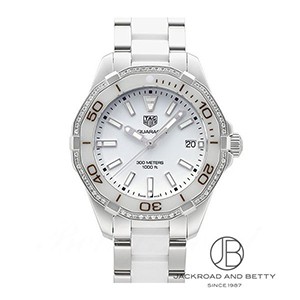 TAG HEUER AQUARACER ホワイト way131h ダイヤ Tag Heuer Aquaracer Lady 300M 35MM White Ceramic Diamond