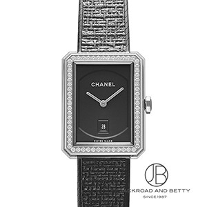 【電池交換済み】CHANEL　シャネル　ボーイフレンド　H4876　クオーツ　SS　ブラック　レディース　腕時計松前R56店