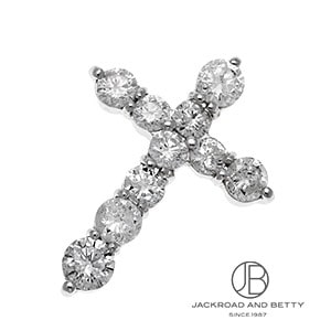 Pt900 クロス ダイヤモンドペンダントトップ[] Pt900 Cross Diamond