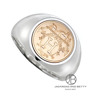 大人気！！【HERMES】エクスリブリス リングMM エルメス エクスリブリス カレッジリング〈HERMES EX-LIBRIS