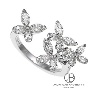 パヴェ バタフライ ダイヤモンド スモール スタッド イヤリング