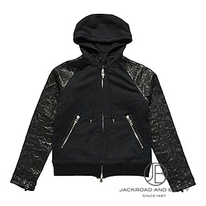 クロスパッチ レザー ジップフーディー[] Crosspatch Leather