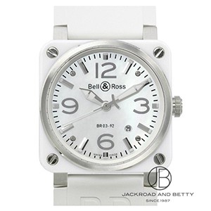 未使用！ベルアンドロス　Bell&Ross　ラバーベルト　ホワイト　純正品 新品)BELL & ROSS ベル&ロス BR BR03-92 ホワイトセラミック ホワイト