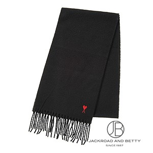 ウール フリンジ クラシック スカーフ[BFUSF405.334.001] Red Ami de