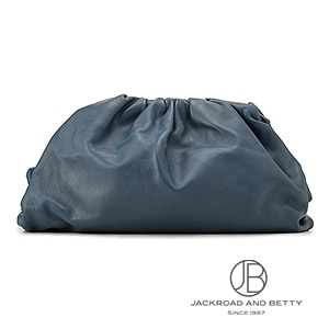BOTTEGA VENETA 編み込みポーチ 青 ポーチ クラッチ バッグ ディープブルー ブルー 青[576227 VBIU5