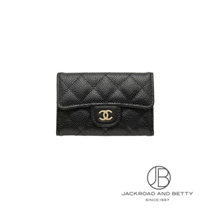CHANEL カードケース Classic zipped card holder - Grained shiny calfskin & gold