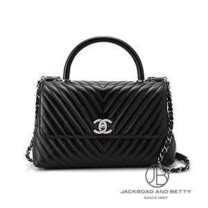 CHANEL ハンドルショルダーバッグ ブラック シャネル/ショルダーバッグ/トップハンドル ミニ フラップ バッグ