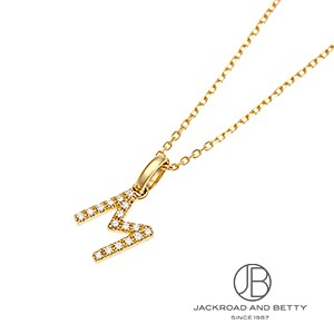 K18 イニシャル ダイヤモンド ペンダント M[] K18 Initial Diamond