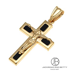 K18 クロス ペンダントトップ[KR(9-0)TP0167-ONYX] K18 Cross Pendant