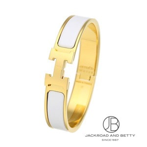 新品未使用HERMES LE BRACELET H ホワイト バングル Clic H guepards bracelet - White | Hermès USA
