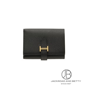 超美品！　エルメス　カルヴィ　グリアスファルト AUTH HERMES Jige PM Dark Navy Blue Vintage Box Calf Clutch