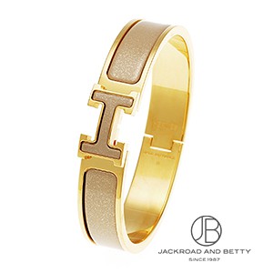 【エルメス◆新品同様】エナメルブレスレット クリックH 白×金　PM HERMES エルメス エナメルブレスレット 《クリックH