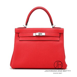 エルメス　ケリー28　内縫い　クシュベル　2way　赤　〇U刻印　美品☆ エルメス ケリー28 内縫い クシュベル 2way 赤 〇U刻印 美品☆