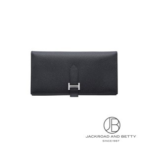 人気殺到✨HERMES エルメス 長財布 ブラック ノワール 正規保証 HERMES エルメス ラウンドファスナー長財布 シルクイン