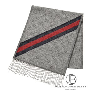 GUCCI GGロゴデザイン マフラー 約30x180cm GUCCI グッチ マフラー ストール GGロゴ GGパターン GG柄 ウール