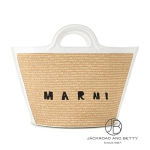 新品未使用！ マルニ MARNI バッグ トロピカリア バケット ラフィア 白 MARNI - MARNI マルニ トロピカリア バケット ハンドバッグ