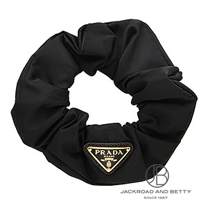 PRADA ブラック ナイロン シュシュ 箱付き Re-Nylon シュシュ[1IF015_2DMI_F0632] Re-Nylon scrunchie