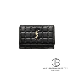 サンローラン　マネークリップ　カードケース　ブラック　カサンドラ　YSL　レザー サンローラン SAINT LAURENT カードケース 名刺入れ 631992