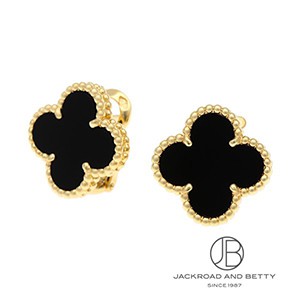 アルハンブラ ☆ ピアス ヴィンテージアルハンブラピアスオニキス[VCARA44200] Vintage